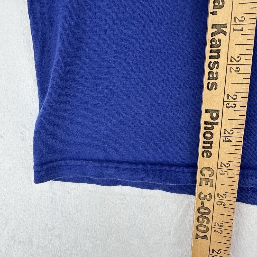 VTG Longs Peak Shirt Mens Sz M Blue Rocky Mountains Get High Colorado Hiking Tee - Picture 6 of 6
